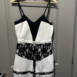 Black and White Lace Dress